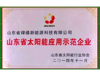 山东省太阳能应用示范企业